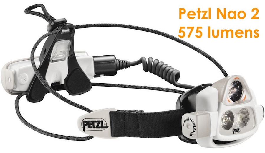 Petzl Nao 2 Headlamp Petzl Nao 2 outdoor headlamp with 575 lumens of brightness. Can buy in 2017.