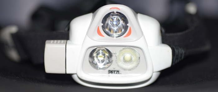 Petzl Nao (Nao 2) Headlamp front beams. Petzl Nao Headlamp Beams and RLT Sensor